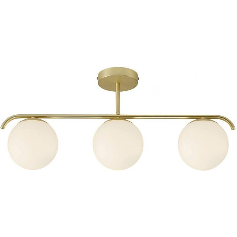Lampa sufitowa Grant III Nordlux - Szklane kule, Biało-mosiężna