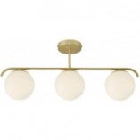 Lampa sufitowa Grant III Nordlux - Szklane kule, Biało-mosiężna
