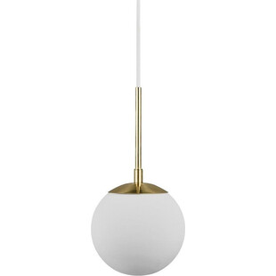 Lampa wisząca Grant - Nordlux, szkło, biało-mosiężna | Sklep z Lampami