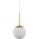 Lampa wisząca Grant - Nordlux, szkło, biało-mosiężna | Sklep z Lampami