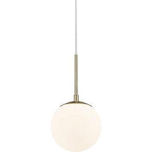 Lampa wisząca Grant - Nordlux, szkło, biało-mosiężna | Sklep z Lampami
