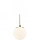 Lampa wisząca Grant - Nordlux, szkło, biało-mosiężna | Sklep z Lampami