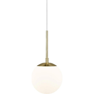 Lampa wisząca Grant - Nordlux, szkło, biało-mosiężna | Sklep z Lampami