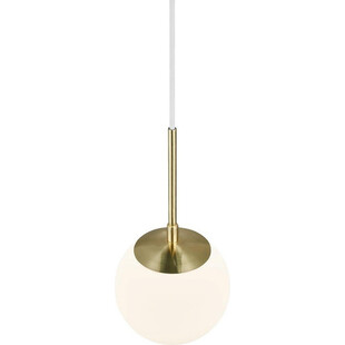 Lampa wisząca Grant - Nordlux, szkło, biało-mosiężna | Sklep z Lampami