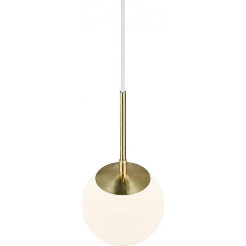 Lampa wisząca Grant - Nordlux, szkło, biało-mosiężna | Sklep z Lampami