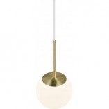 Lampa wisząca Grant - Nordlux, szkło, biało-mosiężna | Sklep z Lampami