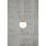 Lampa wisząca Grant - Nordlux, szkło, biało-mosiężna | Sklep z Lampami