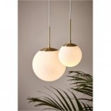 Lampa wisząca Grant - Nordlux, szkło, biało-mosiężna | Sklep z Lampami