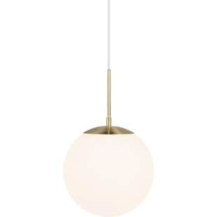 Lampa wisząca Grant Nordlux - Szkło biało-mosiężne | Sklep