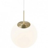 Lampa wisząca Grant Nordlux - szklana kula, biało-mosiężna | Sklep z lampami