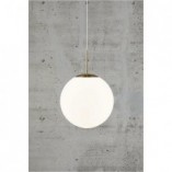 Lampa wisząca Grant Nordlux - szklana kula, biało-mosiężna | Sklep z lampami