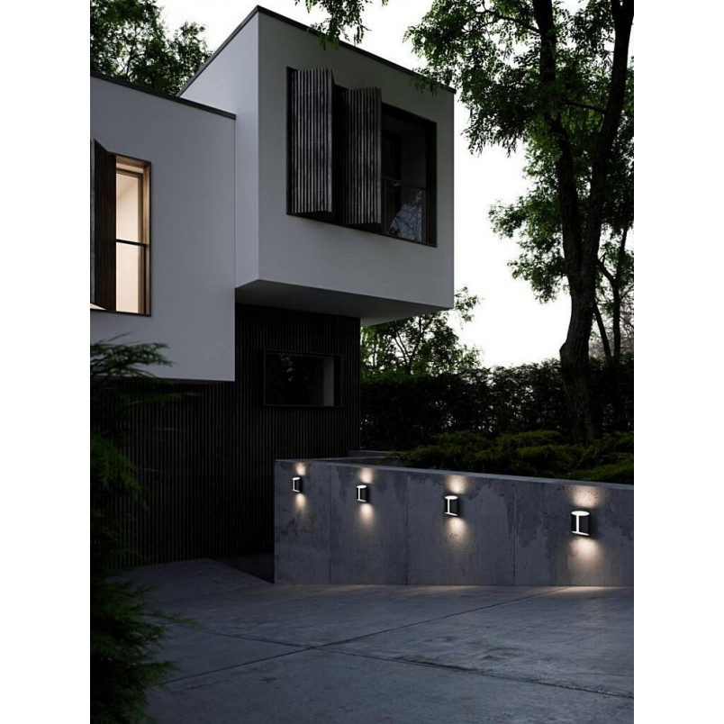 Kinkiet Nordlux Grip LED czarny - Nowoczesne oświetlenie elewacji