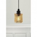 Lampa wisząca Nordlux Hollywood | Bursztynowe szkło, E27