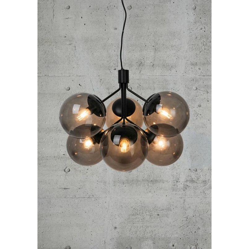 Lampa wisząca Ivona VI czarna Nordlux - Szklane kule | Sklep z lampami