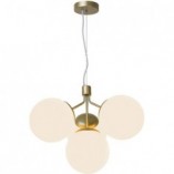 Lampa wisząca Ivona IV - szklane kule, biało-mosiężna | Nordlux