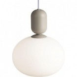 Lampa wisząca Nordlux Notti - szklana, szara, 20cm | Sklep z lampami