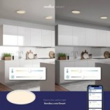 Plafon LED Nordlux Oja Smart - Biały, Ściemniacz, Aplikacja