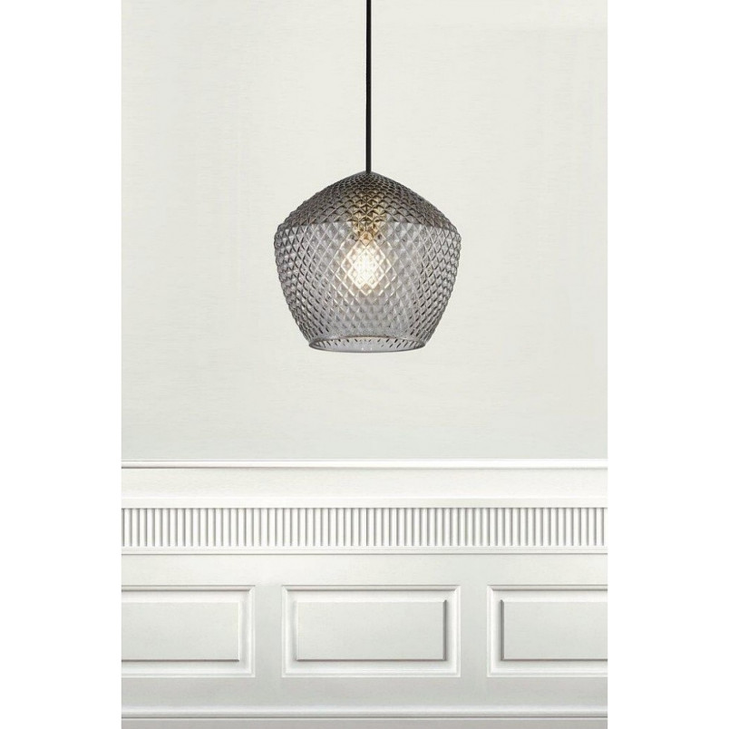 Lampa wisząca Orbiform Nordlux - Szkło dymione, mosiądz