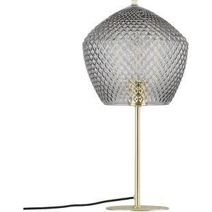 Lampa stołowa szklana Orbiform Nordlux - Mosiądz, Dymione Szkło