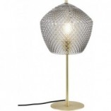 Lampa stołowa szklana Orbiform Nordlux - Mosiądz, Dymione Szkło