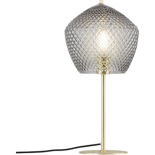Lampa stołowa szklana Orbiform Nordlux - Mosiądz, Dymione Szkło