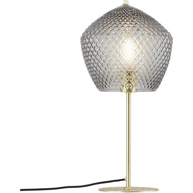 Lampa stołowa szklana Orbiform Nordlux - Mosiądz, Dymione Szkło