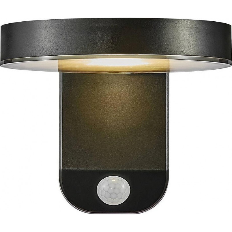 Kinkiet solarny Rica Round LED czarny | Nordlux