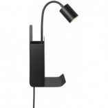 Kinkiet z półką i USB Roomi czarny | Nordlux - Oświetlenie