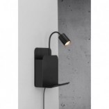 Kinkiet z półką i USB Roomi czarny | Nordlux - Oświetlenie