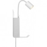 Kinkiet z półką i USB Roomi biały Nordlux - Oświetlenie LED