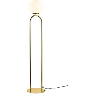 Lampa podłogowa szklana glamour Shapes mosiężny/opal marki DFTP