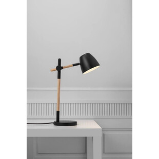 Lampa biurkowa skandynawska Theo czarna | Nordlux