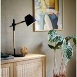 Lampa biurkowa skandynawska Theo czarna | Nordlux