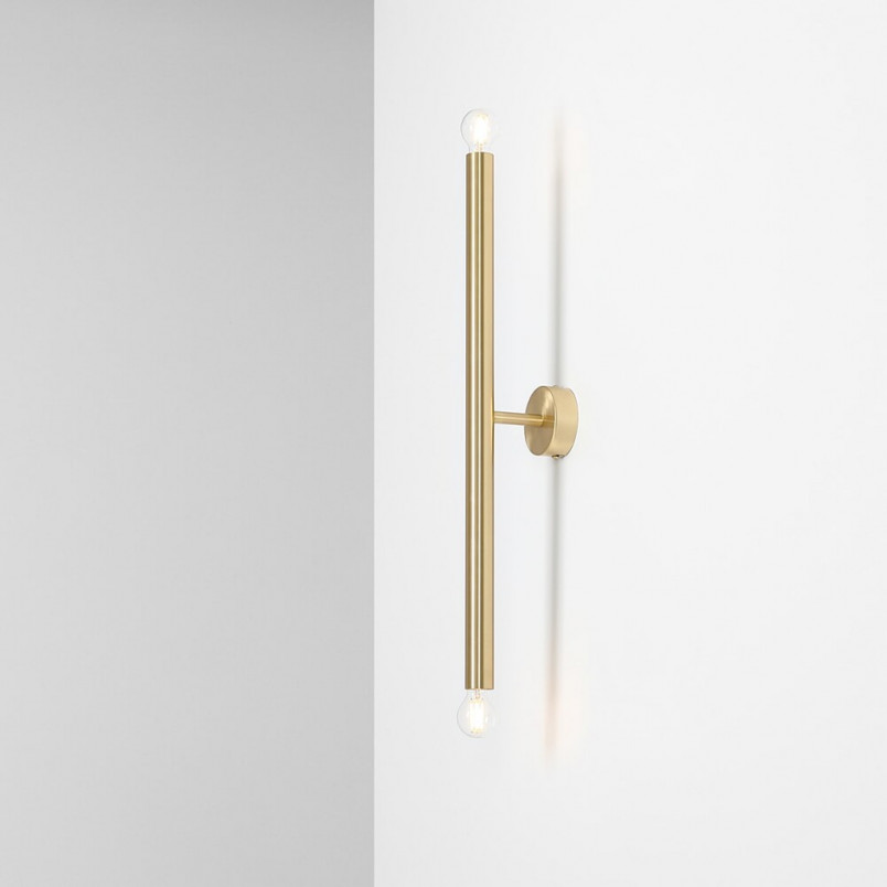 Kinkiet Glamour Mosiężny Tubo Brass Aldex | Salon, Sypialnia