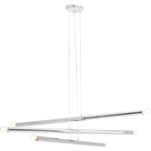 Lampa glamour wiszące tuby Tubo VI 100cm chromowana Aldex