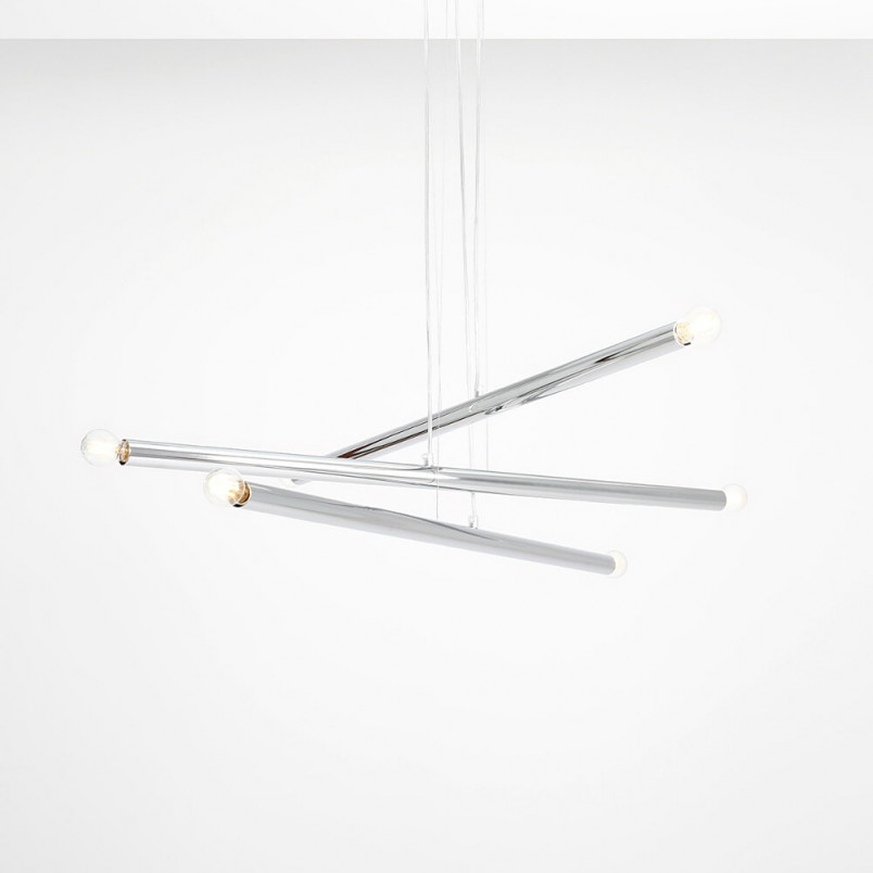 Lampa Tubo VI Aldex | Glamour, Chrom, 6 Żarówek | Kup Teraz