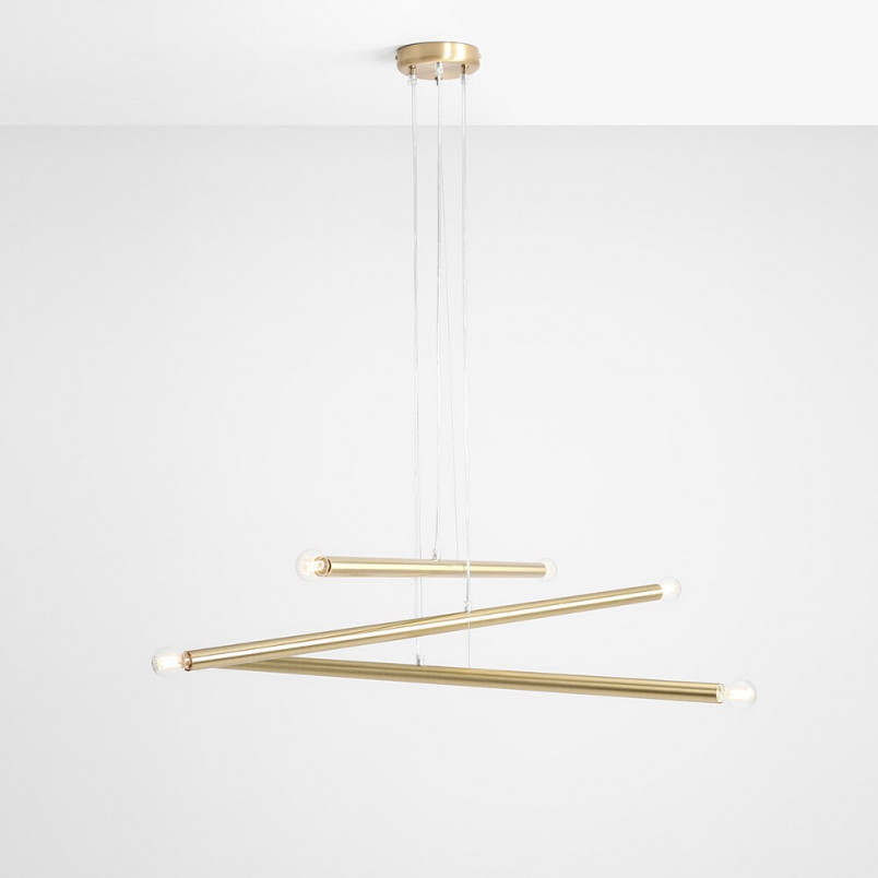 Lampa Aldex Tubo Brass VI | Mosiężna, Glamour, 100cm