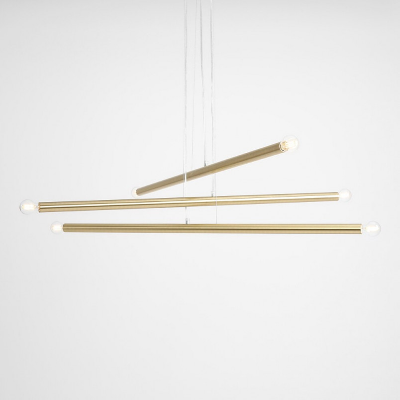 Lampa Aldex Tubo Brass VI | Mosiężna, Glamour, 100cm