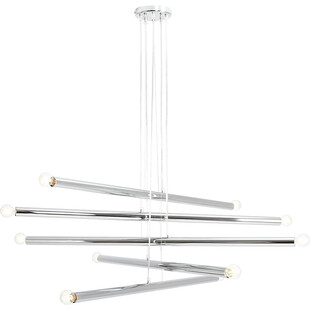 Lampa glamour wiszące tuby Tubo X 100cm chromowana Aldex
