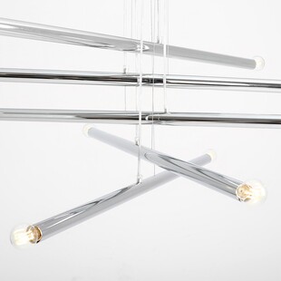Lampa glamour wiszące tuby Tubo X 100cm chromowana Aldex