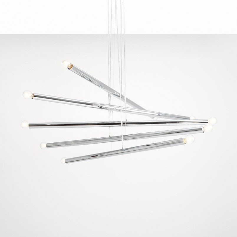 Lampa Glamour Tubo X 100cm Chrom Aldex - Elegancki Żyrandol
