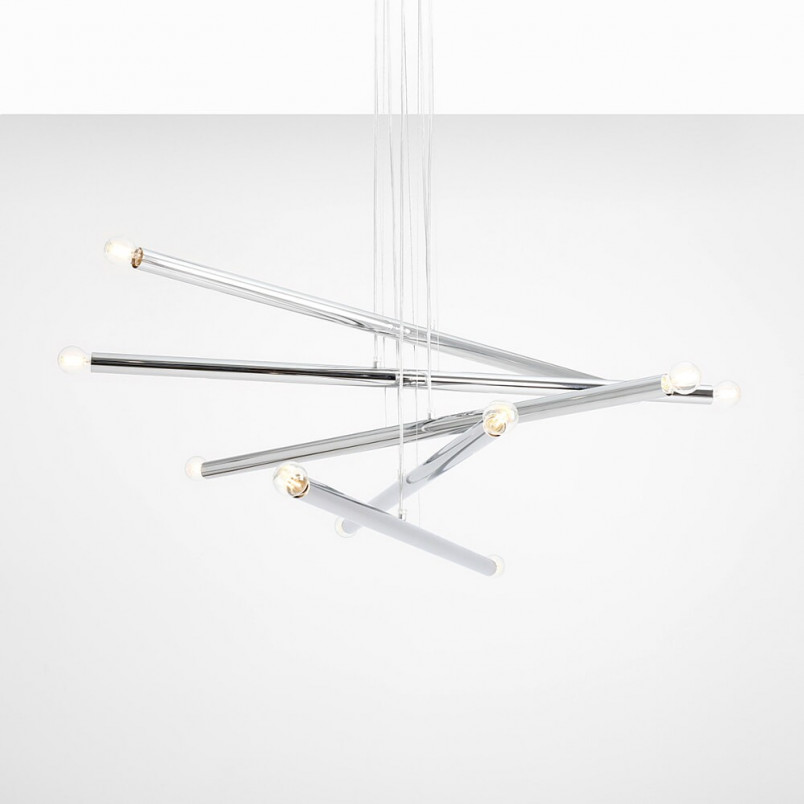 Lampa Glamour Tubo X 100cm Chrom Aldex - Elegancki Żyrandol