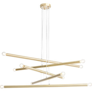 Lampa glamour wiszące tuby Tubo Brass X 100cm mosiężna Aldex