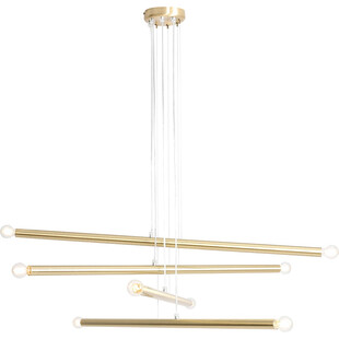 Lampa glamour wiszące tuby Tubo Brass VIII 100cm mosiężna Aldex
