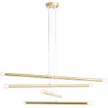 Lampa Glamour Aldex Tubo Brass VIII | Mosiężny Żyrandol 100cm