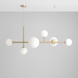 Lampa Wisząca Dione VI | Aldex | Biało-Mosiężna | Sklep Lamp
