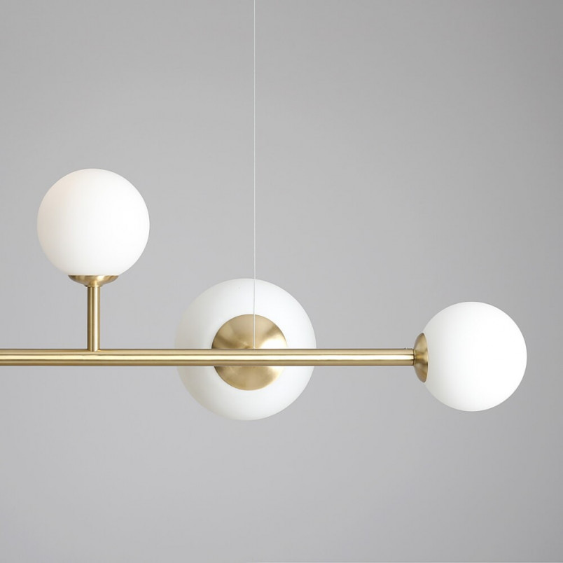 Lampa Wisząca Dione VI | Aldex | Biało-Mosiężna | Sklep Lamp