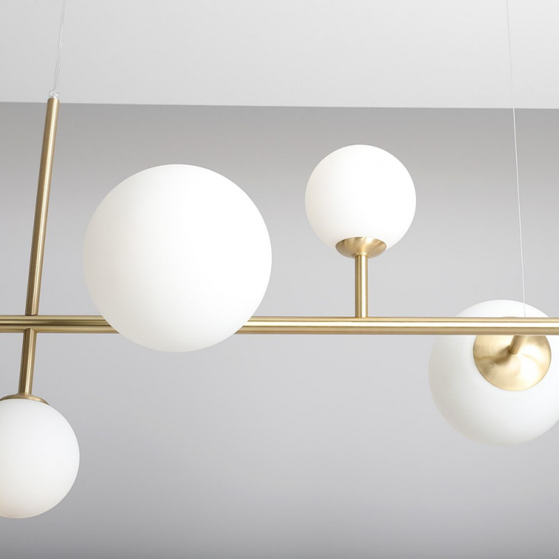 Lampa Wisząca Dione VI | Aldex | Biało-Mosiężna | Sklep Lamp
