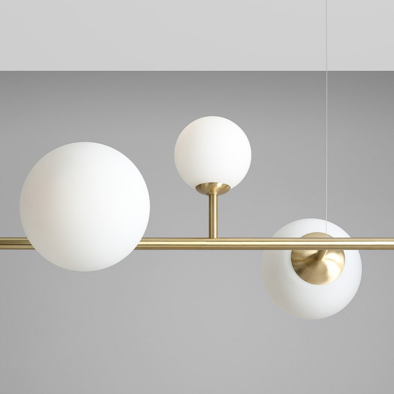 Lampa Wisząca Dione VI | Aldex | Biało-Mosiężna | Sklep Lamp