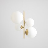 Lampa wisząca Bloom Aldex | 4 szklane kule, styl glamour